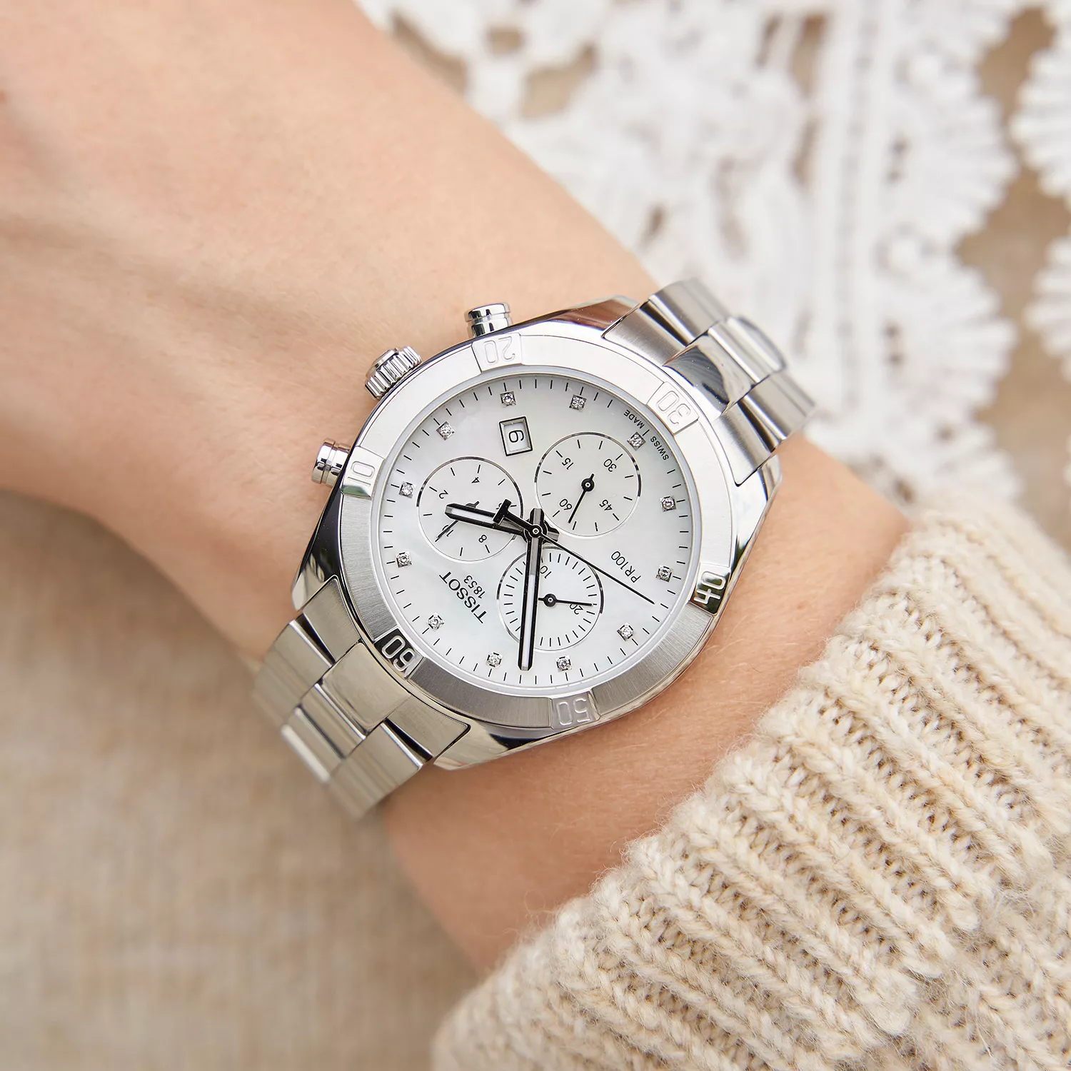 Tissot PR 100 Sport Chic Chronograph Lady T1019171111600 D