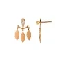 STINE A Jewelry Dancing Three Leaves Ørering Single Guldbelagt Sølv 1158-02-S