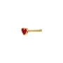 STINE A Jewelry Petit Love Heart Ørering Single Guldbelagt Sølv 1181-02-Burgundy