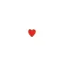 STINE A Jewelry Petit Love Heart Ørering Single Guldbelagt Sølv 1181-02-Red Coral