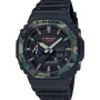 Casio G-Shock GA-2100SU-1AER ur med Sort urskive og en urkasse på 46 mm i diameter og en Gummirem i Sort