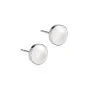 Blomdahl ST Bezel Pearl Øreringe Titanium 15-1406-59