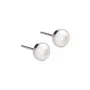 Blomdahl ST Bezel Pearl Øreringe Titanium 15-1409-59