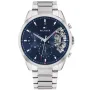 Tommy Hilfiger Baker 1710448 ur med Blå urskive og en urkasse på 44 mm i diameter og en Lænke i Sølv