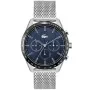 Lacoste Boston 2011163 ur med Blå urskive og en urkasse på 42 mm i diameter og en Meshlænke i Sølv