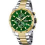 Festina Chrono F20562/3 ur med Grøn urskive og en urkasse på 45 mm i diameter og en Lænke, Two-Tone i Guld, Sølv