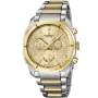 Candino Chrono C4583/1 ur til Herre med Guld urskive på 45 mm i diameter og Lænke, Two-tone lænke urrem i Guld, Stål