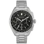 Bulova Lunar Pilot Chronograph 96B258 ur til Herre med Sort urskive på 45 mm i diameter og Lænke urrem i Stål