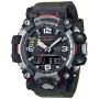 Casio G-Shock Mudmaster GWG-2000-1A3ER ur med Sort urskive og en urkasse på 54 mm i diameter og en Gummirem i Grøn