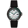 Emporio Armani Diver AR11465 ur med Sølv urskive og en urkasse på 42 mm i diameter og en Meshlænke i Sort