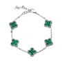 SKØR Clove Silver Green Armbånd Rustfrit Stål SK0047