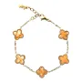 SKØR Clove Orange Marble Armbånd Rustfrit Stål SK0043