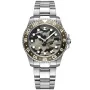 Dissing Diver GMT Limited Edition D1618 ur med Grøn urskive og en urkasse på 42 mm i diameter og en Lænke i Sølv