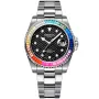 Dissing Diver Rainbow D1096 ur til Herre med Sort urskive på 43 mm i diameter og Lænke urrem i Stål