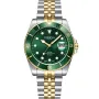 Dissing Diver D1259 ur med Grøn urskive og en urkasse på 43 mm i diameter og en Lænke, Two-Tone i Guld, Sølv