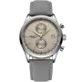 Dissing D1084 ur med Beige urskive og en urkasse på 42 mm i diameter og en Læderrem i Grå