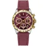 Dissing Lady MK9 Swarovski D1417 ur med Rød urskive og en urkasse på 39 mm i diameter og en Gummirem i Rød