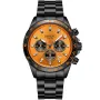 Dissing D1453 ur med Orange urskive og en urkasse på 43 mm i diameter og en Lænke i Sort