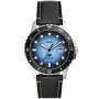 Fossil Blue FS5960 ur med Blå, Sort urskive og en urkasse på 42 mm i diameter og en Læderrem i Sort