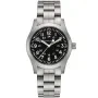 Hamilton Khaki Field Mechanical H69529133 ur med Sort urskive og en urkasse på 42 mm i diameter og en Lænke i Sølv