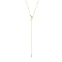 Jane Kønig Half Moon NO. 2 Tie Necklace Halskæde Guldbelagt Rustfrit Stål HMTN-AW26-SS-G