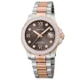 Jaguar Lady Diver J894/2 ur med Brun urskive og en urkasse på 35 mm i diameter og en Lænke, Two-Tone i Rosaguld, Sølv