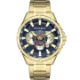 Kensington Master K0028 ur med Blå urskive og en urkasse på 48 mm i diameter og en Lænke i Guld