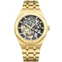 Kensington Skeleton K0061 ur med Sort urskive og en urkasse på 44 mm i diameter og en Lænke i Guld