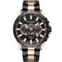 Kensington Master K0087 ur med Sort urskive og en urkasse på 48 mm i diameter og en Lænke, Two-Tone i Rosaguld, Sort