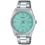 Casio Timeless MTP-1302PD-2A2VEF ur med Blå urskive og en urkasse på 39 mm i diameter og en Lænke i Sølv