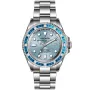 OceanX Sharkmaster 1000 Limited Edition SMS1048 ur med Blå urskive og en urkasse på 44 mm i diameter og en Lænke i Sølv