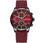 Studsgaard Chronograph S0054 ur til Herre med Rød urskive på 42 mm i diameter og Silikonerem urrem i Rød