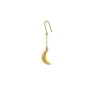 Jane Kønig Small Half Moon NO. 2 Ørering Single Guldbelagt Rustfrit Stål SHME-AW26-SS-G