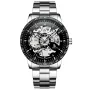 IK Colouring Skeleton S109 ur med Sort urskive og en urkasse på 42 mm i diameter og en Lænke i Sølv