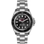 OceanX Sharkmaster 1000 SMS1018 ur med Sort urskive og en urkasse på 44 mm i diameter og en Lænke i Sølv