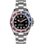 OceanX Sharkmaster 1000 Limited Edition SMS1043 ur med Sort urskive og en urkasse på 44 mm i diameter og en Lænke i Sølv