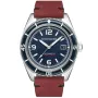 Spinnaker Fleuss Automatic SP-5055-08 ur med Blå urskive og en urkasse på 43 mm i diameter og en Læderrem i Rød