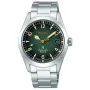 Seiko Prospex Alpinist Automatic SPB155J1 ur med Grøn urskive og en urkasse på 38 mm i diameter og en Lænke i Sølv