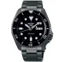 Seiko 5 Sports Automatic SRPD65K1 ur med Sort urskive og en urkasse på 43 mm i diameter og en Lænke i Sort