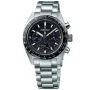 Seiko Prospex Speedtimer Solar SSC819P1 ur med Sort urskive og en urkasse på 39 mm i diameter og en Lænke i Sølv