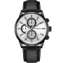 Studsgaard Chronograph S0042 ur med Hvid urskive og en urkasse på 42 mm i diameter og en Læderrem i Sort