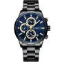 Studsgaard Chronograph S0025 ur til Herre med Blå urskive på 42 mm i diameter og Rustfrit Stål urrem i Sort