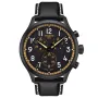 Tissot Chrono XL Vintage T1166173605202 ur med Sort urskive og en urkasse på 45 mm i diameter og en Læderrem i Sort