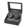 Dissing Watch Winder i Sort Imiteret Læder med plads til 6 ure
