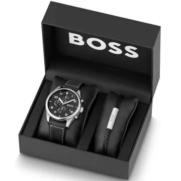 BOSS View Giftset 1570154 som indeholder Armbånd, Ur til Herre