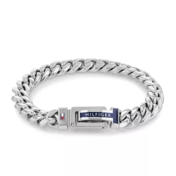 Tommy Hilfiger Armbånd til Herre udført i Rustfrit stål i en flot Sølv farve