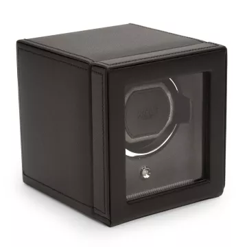 Wolf Watch winder i Sort Vegansk læder med plads til 1 ur