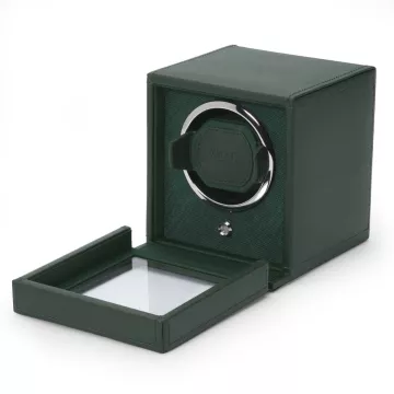 Wolf Watch winder i Grøn Vegansk læder med plads til 1 ur