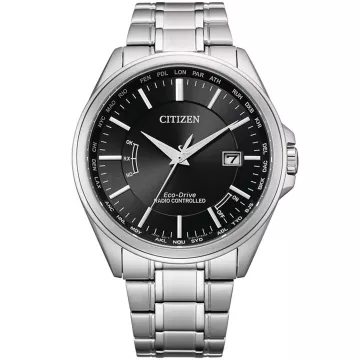 Citizen Eco-Drive Radio Controlled CB0250-84E ur til Herre med Sort urskive på 43 mm i diameter og Lænke urrem i Stål