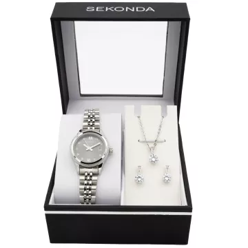 Sekonda Gavesæt 2673G som indeholder Armbånd, Halskæde, Ur til Dame